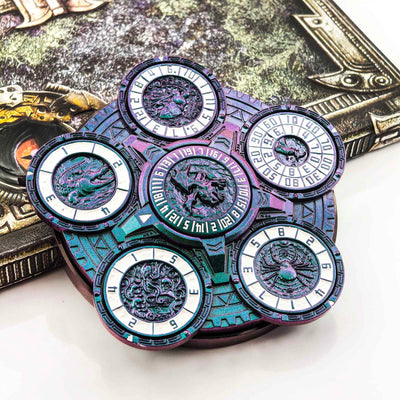 Masters Dice Sigil #001 - The Array | 7-in-1 Planetary Spinner DND Dice