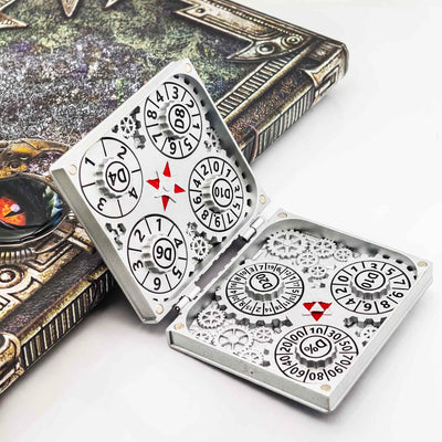 Masters Dice Codex #002 – Grimoire | 7-in-1 Pocket Spinner DND Dice Set