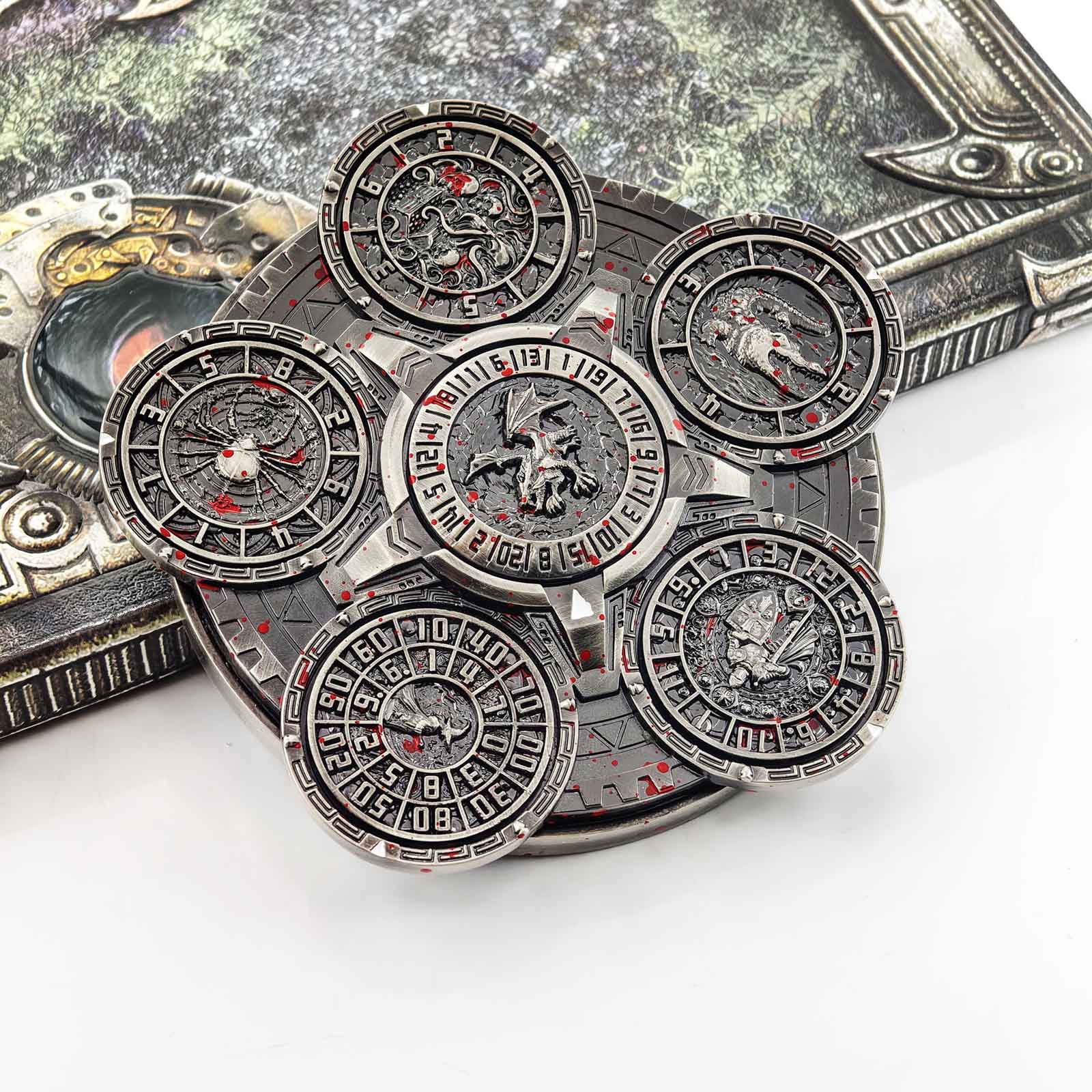 Masters Dice Sigil #001 - The Array | 7-in-1 Planetary Spinner DND Dice