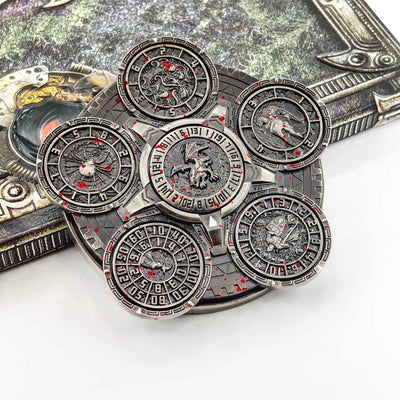 Masters Dice Sigil #001 - The Array | 7-in-1 Planetary Spinner DND Dice