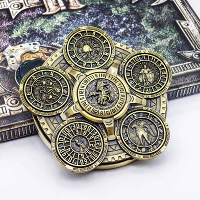 Masters Dice Sigil #001 - The Array | 7-in-1 Planetary Spinner DND Dice