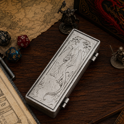 Masters Dice Codex #003 – Folded Fate Codex | 7-in-1 Folding Metal Dice