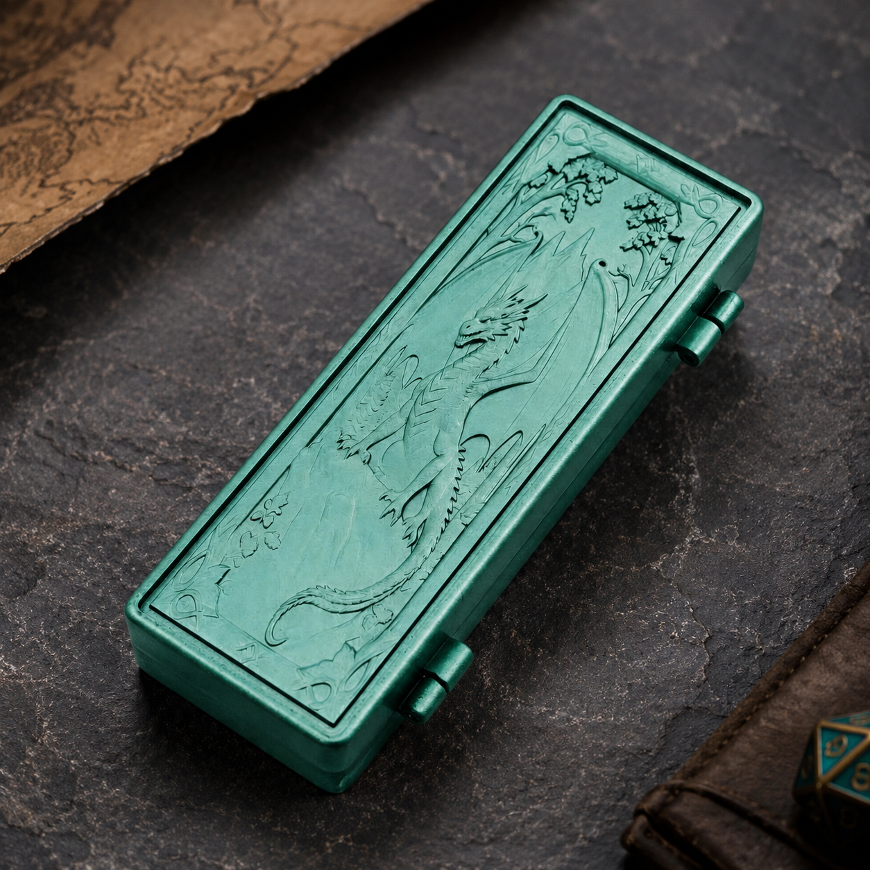 Masters Dice Relic #004 – Folded Fate Codex | 7-in-1 Folding Metal Dice