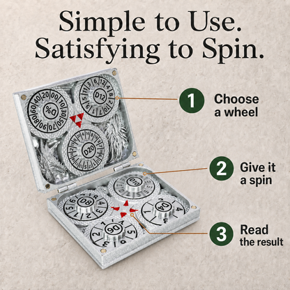 Codex Metal Dice Spinner – Pocket Fidget & Collectible Gift