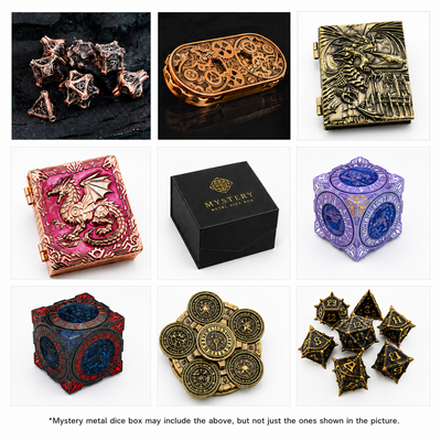 Mystery Random Metal Dice Box– $39.99+ Value
