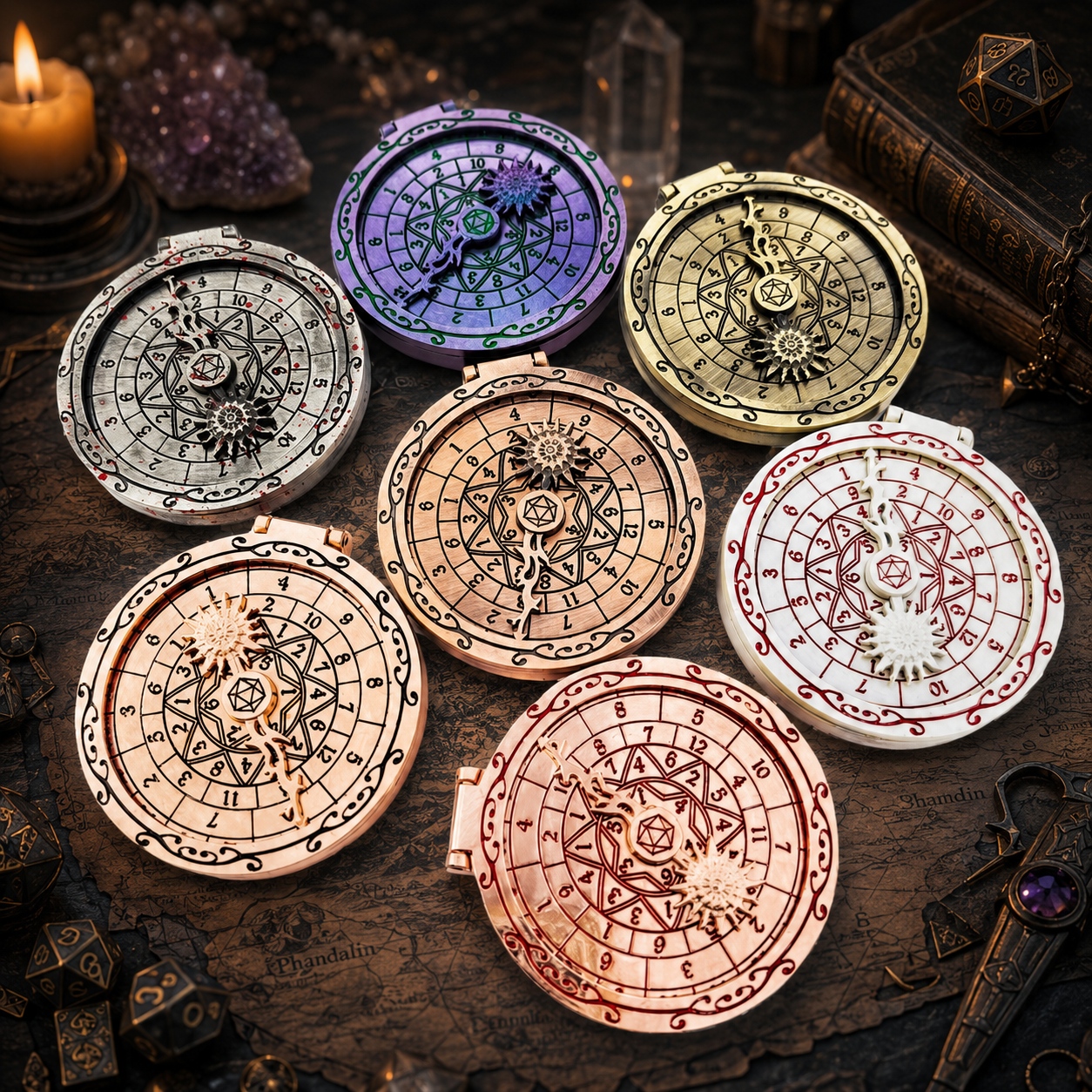 Masters Dice Nexus #001 – Arcane Orbit 7-in-1 Dice Spinner Phone Grip