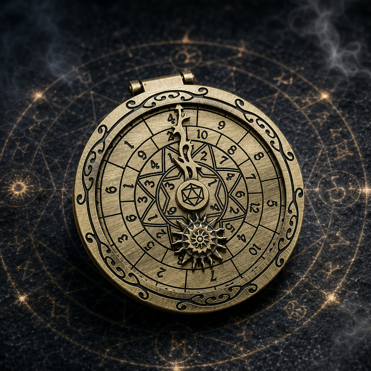 Masters Dice Nexus #001 – Arcane Orbit 7-in-1 Metal Spinner & Magnetic Phone Stand