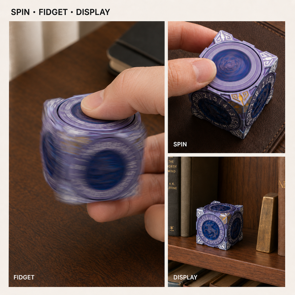 Dadi Reliquia dei Maestri #000 – Spinner Eredità di Classe | Dadi Metallici a Doppio Spinner 7-in-1