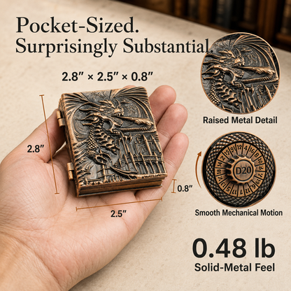 Codex Metal Dice Spinner – Pocket Fidget & Collectible Gift