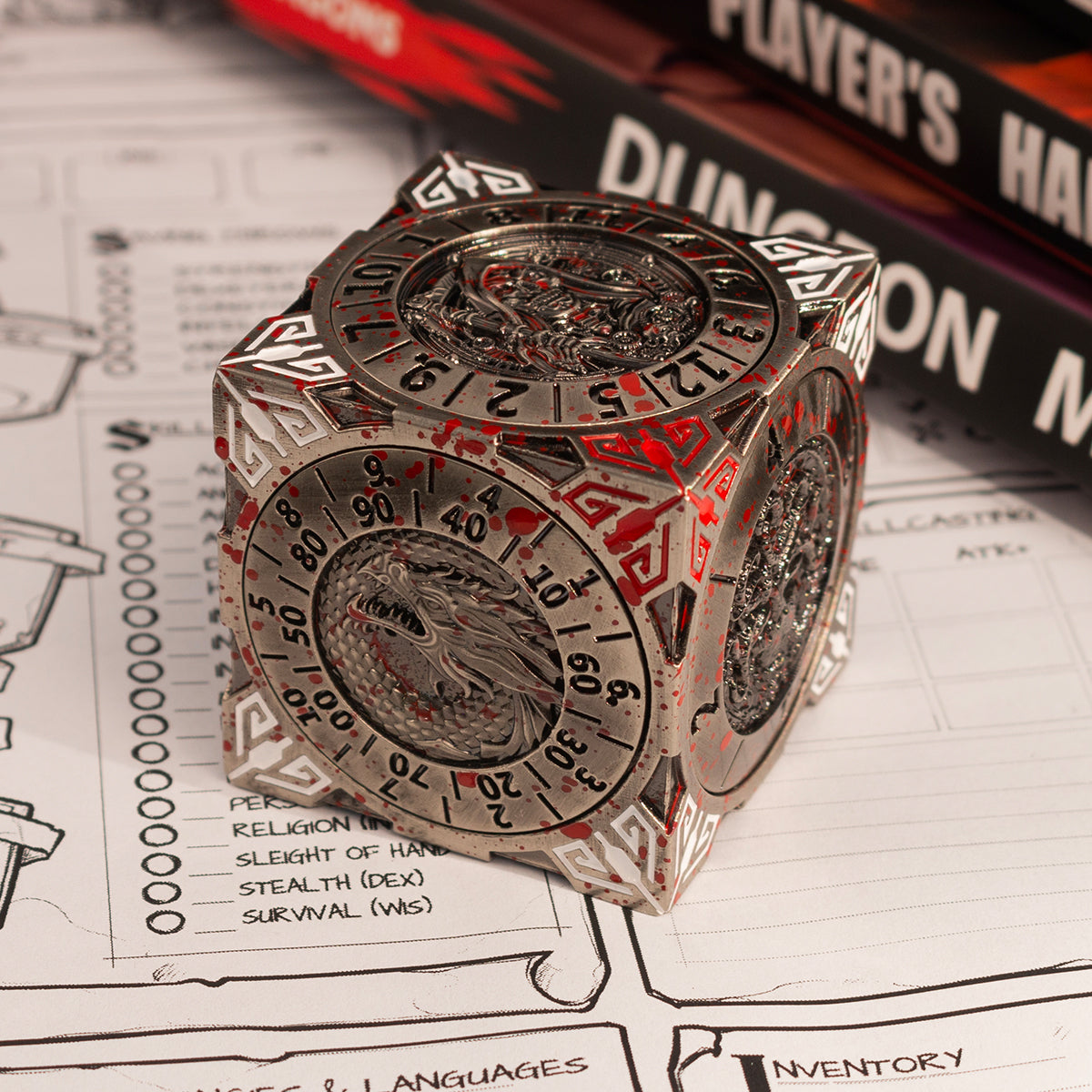 Masters Dice Relic #001 – 7-in-1 Monster Cube Spinner DND Dice