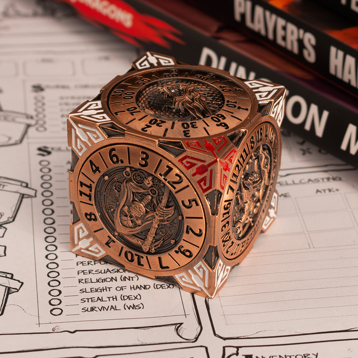 Masters Dice Relic #001 – 7-in-1 Monster Cube Spinner DND Dice