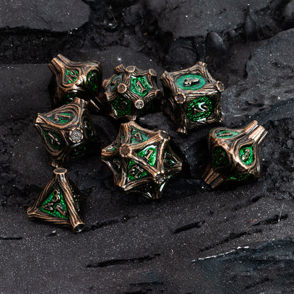 Masters Dice Timberbound No.1 – Premium Metal Dice Set for DND Fans & Dungeon Masters