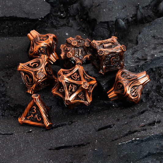 Masters Dice Timberbound No.1 – Premium Metal Dice Set for DND Fans & Dungeon Masters