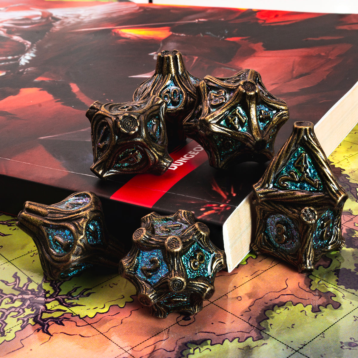 Masters Dice Timberbound No.1 – Premium Metal Dice Set for DND Fans & Dungeon Masters