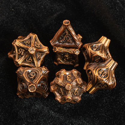 Masters Dice Timberbound No.1 – Premium Metal Dice Set for DND Fans & Dungeon Masters