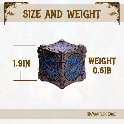 Masters Dice Relikt #003 – Hell & Halo | 7-in-1 Spinner-Metalwürfel