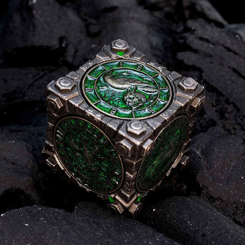 Masters Dice Relic #003 – Hell & Halo | 7 -in-1 Spinner Metal Dice