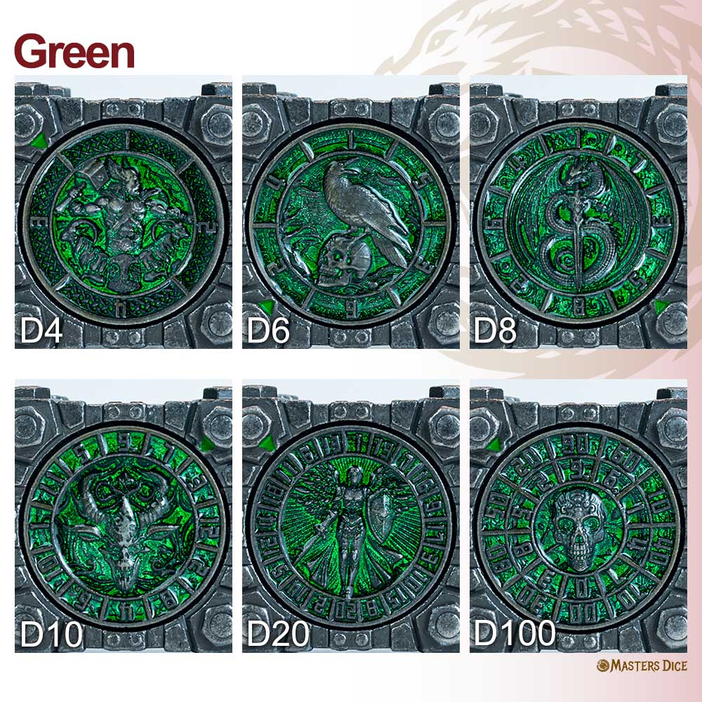 Masters Dice Relic #003 – Hell & Halo | 7 -in-1 Spinner Metal Dice
