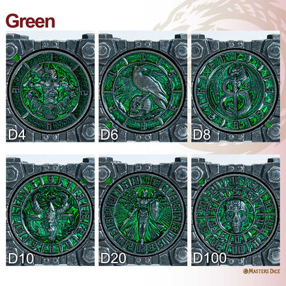 Masters Dice Relic #003 – Hell & Halo | 7 -in-1 Spinner Metal Dice