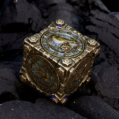 Masters Dice Relikt #003 – Hell & Halo | 7-in-1 Spinner-Metalwürfel