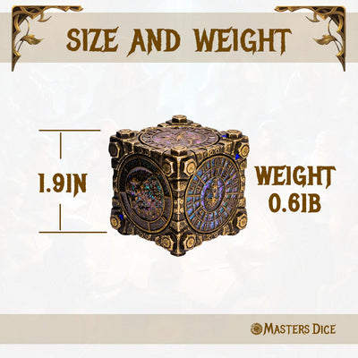 Masters Dice Relikt #003 – Hell & Halo | 7-in-1 Spinner-Metalwürfel