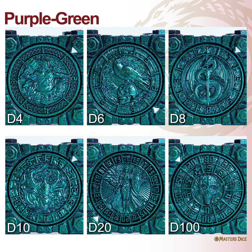 Masters Dice Relic #003 – Hell & Halo | 7 -in-1 Spinner Metal Dice