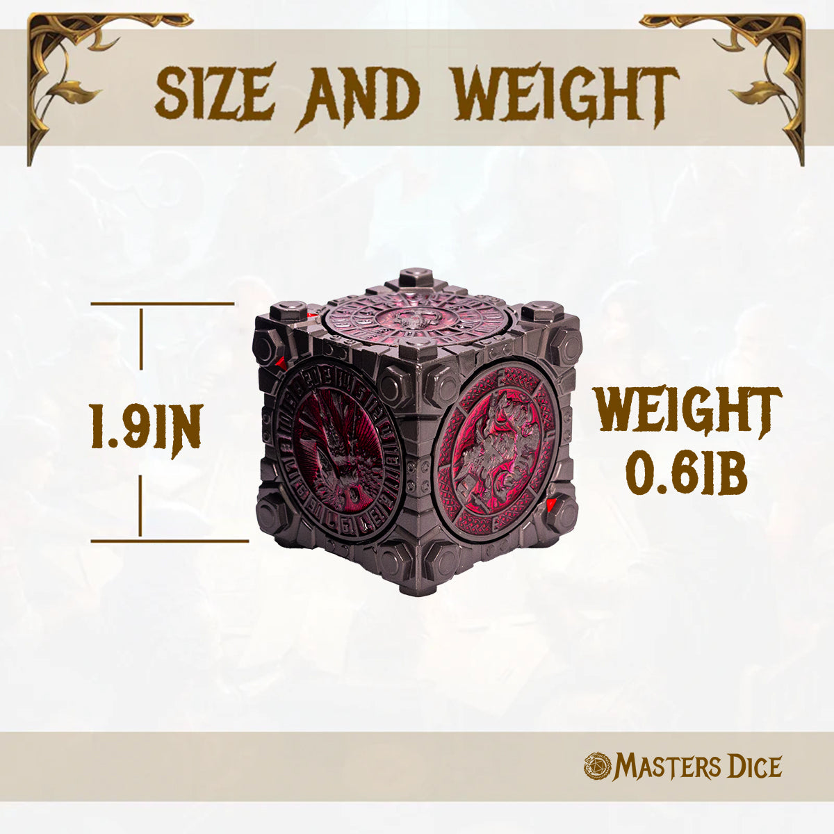 Masters Dice Relic #003 – Hell & Halo | 7 -in-1 Spinner Metal Dice