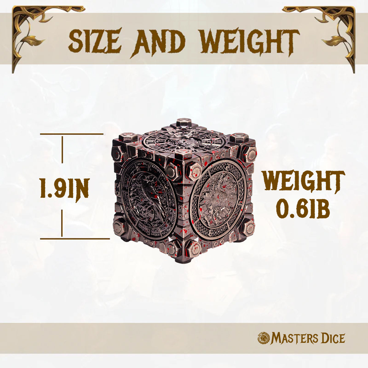 Masters Dice Relic #003 – Hell & Halo | 7 -in-1 Spinner Metal Dice