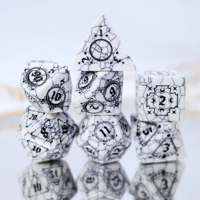 Turquoise Dice Synthetic Gemstone COC Dungeons & Dragons Dnd Warhammer Dice TRPG - Masters Dice