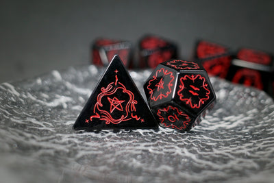 Obsidian Gem Dice COC Dungeons & Dragons Dnd TRPG Warhammer Dice - Masters Dice