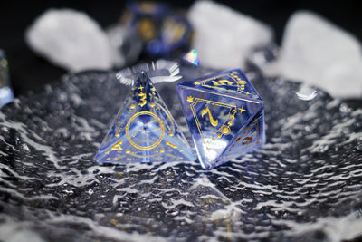 Purple Zircon Gem Dice COC Dragons And Dungeons Dnd TRPG High - End Dice - Masters Dice