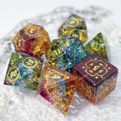 Colored Dragon Tia Matt Glazed Dice Jewel COC Dragons & Dungeons Dnd TRPG - Masters Dice
