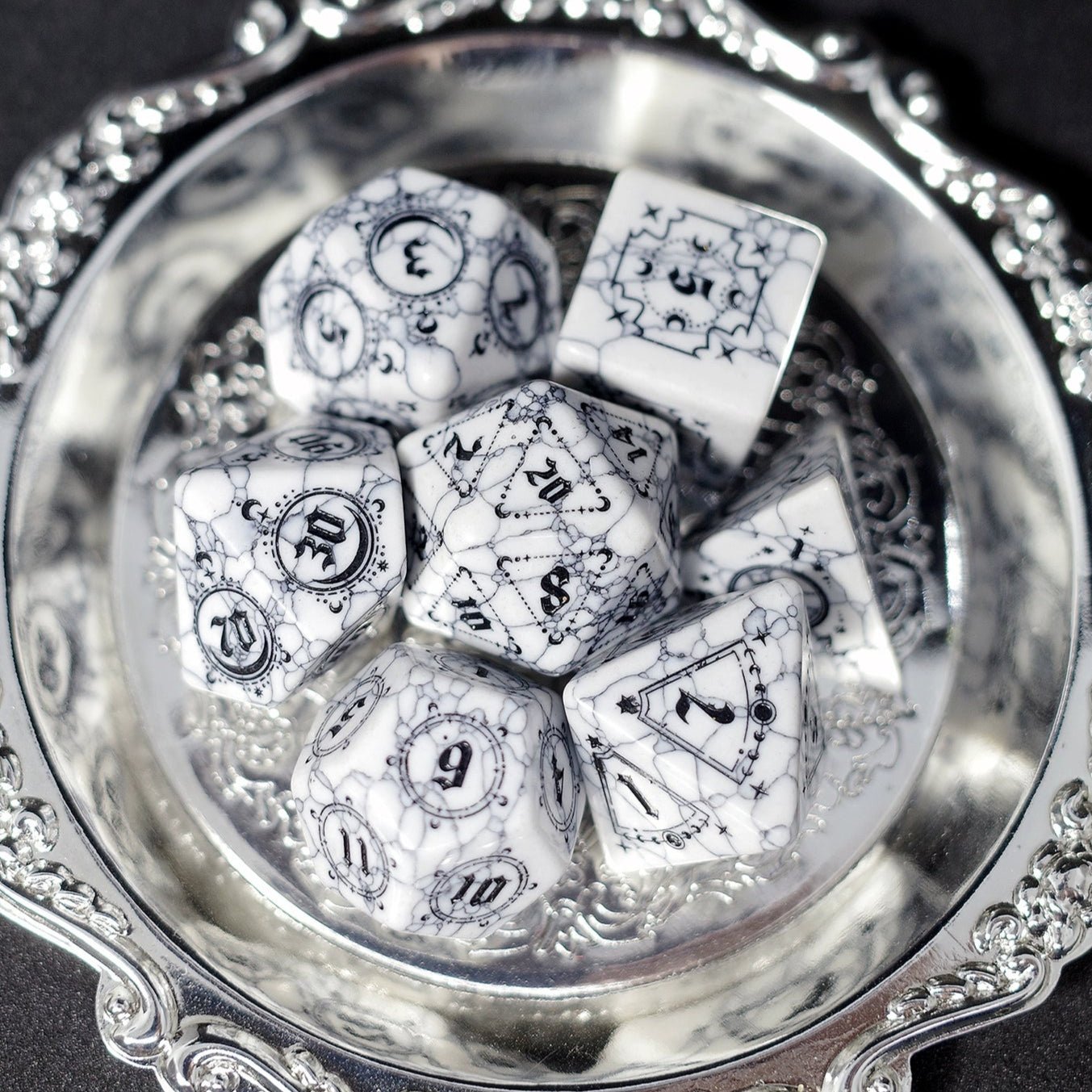 Turquoise Dice Synthetic Gemstone COC Dungeons & Dragons Dnd Warhammer Dice TRPG - Masters Dice