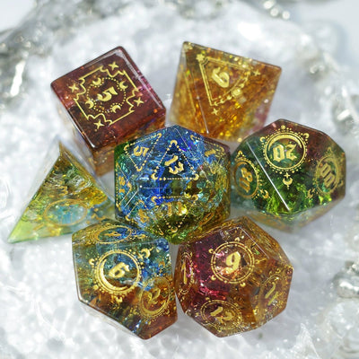 Colored Dragon Tia Matt Glazed Dice Jewel COC Dragons & Dungeons Dnd TRPG - Masters Dice
