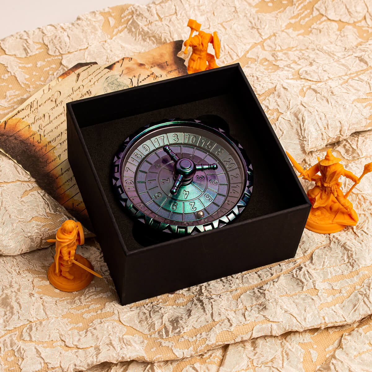 Masters Dice Talisman #001 – Dual Roulette Spinner DND Dice Set for Dungeon Masters & True Fans