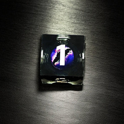 Black Purple Phantom Rift Dragon Eye Liquid Core Resin Dnd D&d Dice Set - Masters Dice