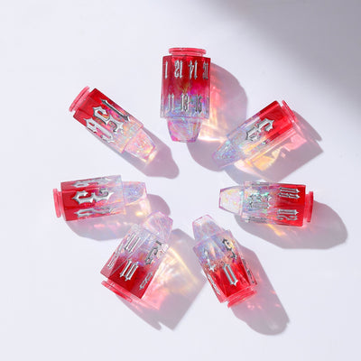 Blazing Crystal Nightmare Crystal Red Bullet Resin Dnd D&D Dice Set - Masters Dice