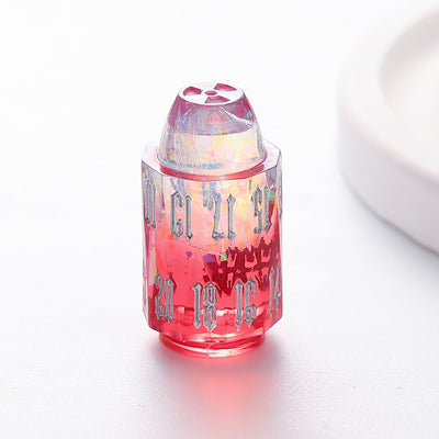 Blazing Crystal Nightmare Crystal Red Bullet Resin Dnd D&D Dice Set - Masters Dice