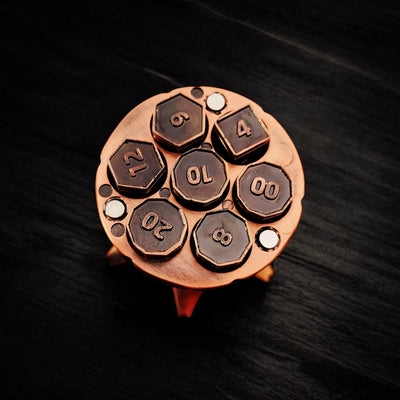 Bronze Revolver Metal Dnd D&d Dice Set - Masters Dice