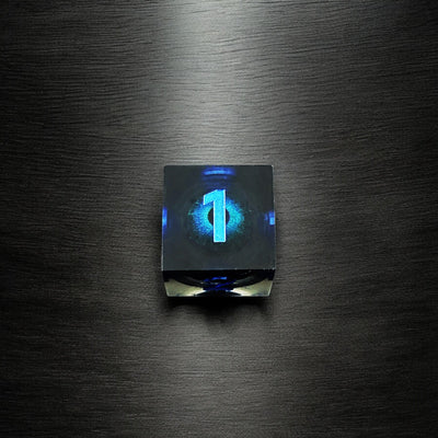Dark Blue Ethereal Blue Core Dragon Eye Liquid Core Resin Dnd D&d Dice Set - Masters Dice