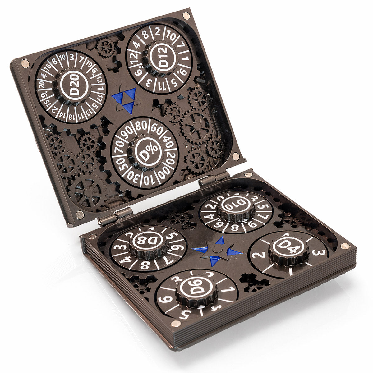 Masters Dice Codex #001 – Spellbook | 7-in-1 Pocket Spinner DND Dice Set