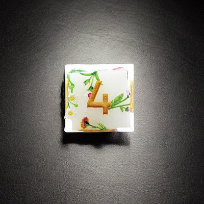 Floral Decal Resin Dnd D&d Dice Set - Masters Dice