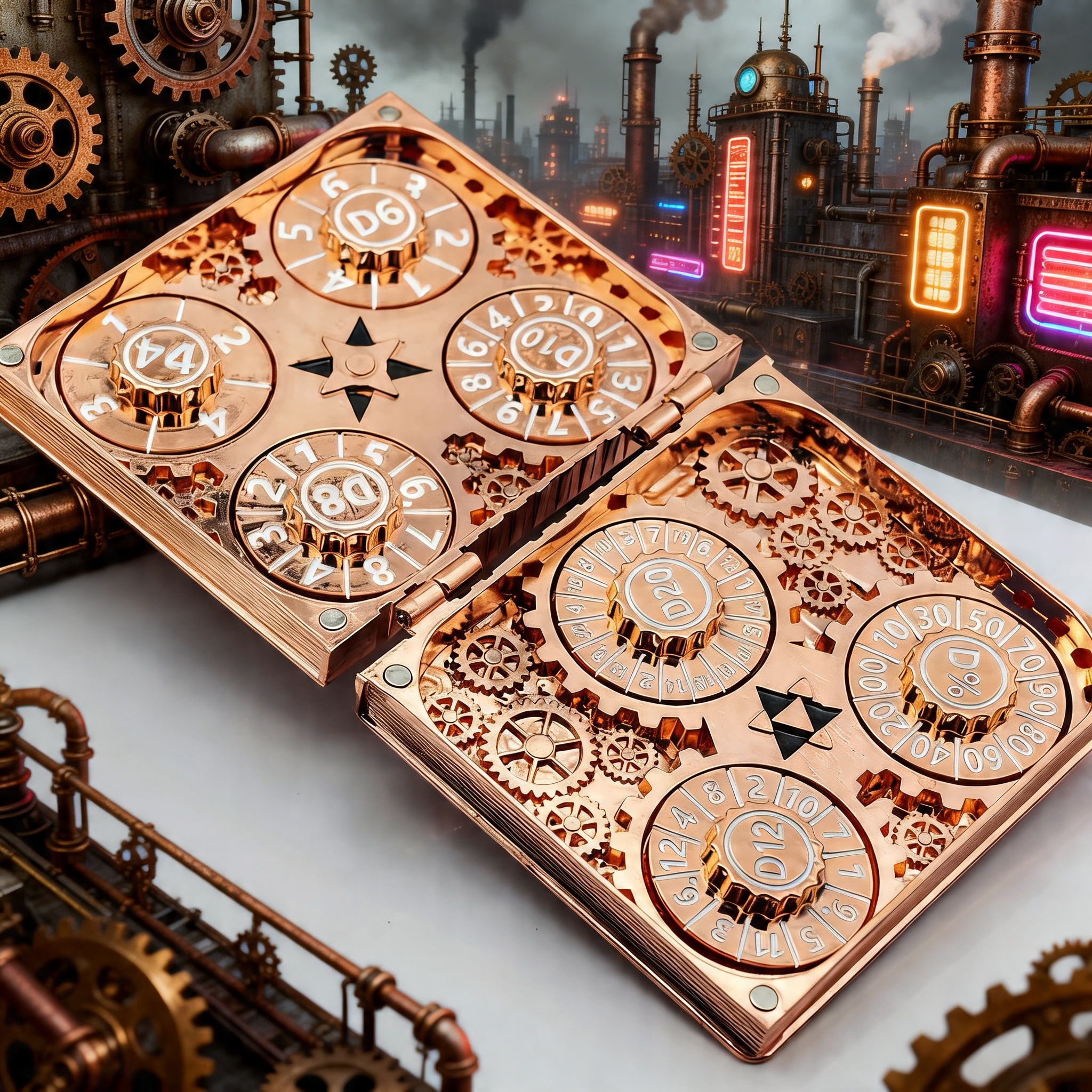 [NEW] Masters Dice Codex #002 – Grimoire | 7-in-1 Pocket Spinner DND Dice Set