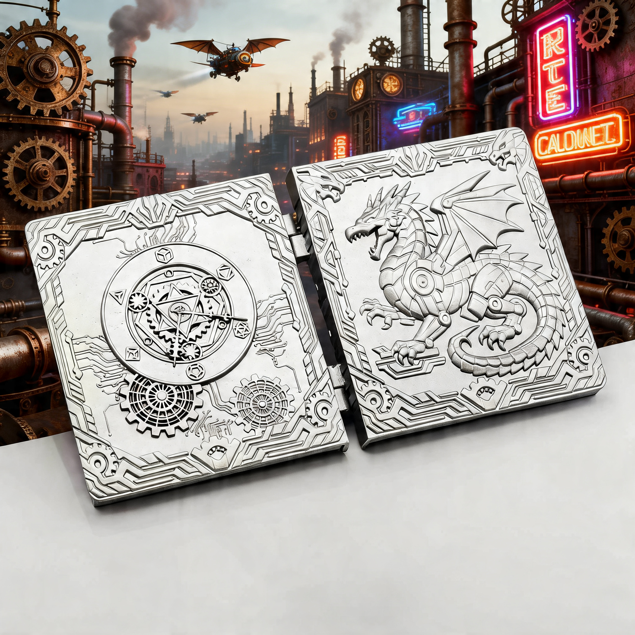 [NEW] Masters Dice Codex #002 – Grimoire | 7-in-1 Pocket Spinner DND Dice Set
