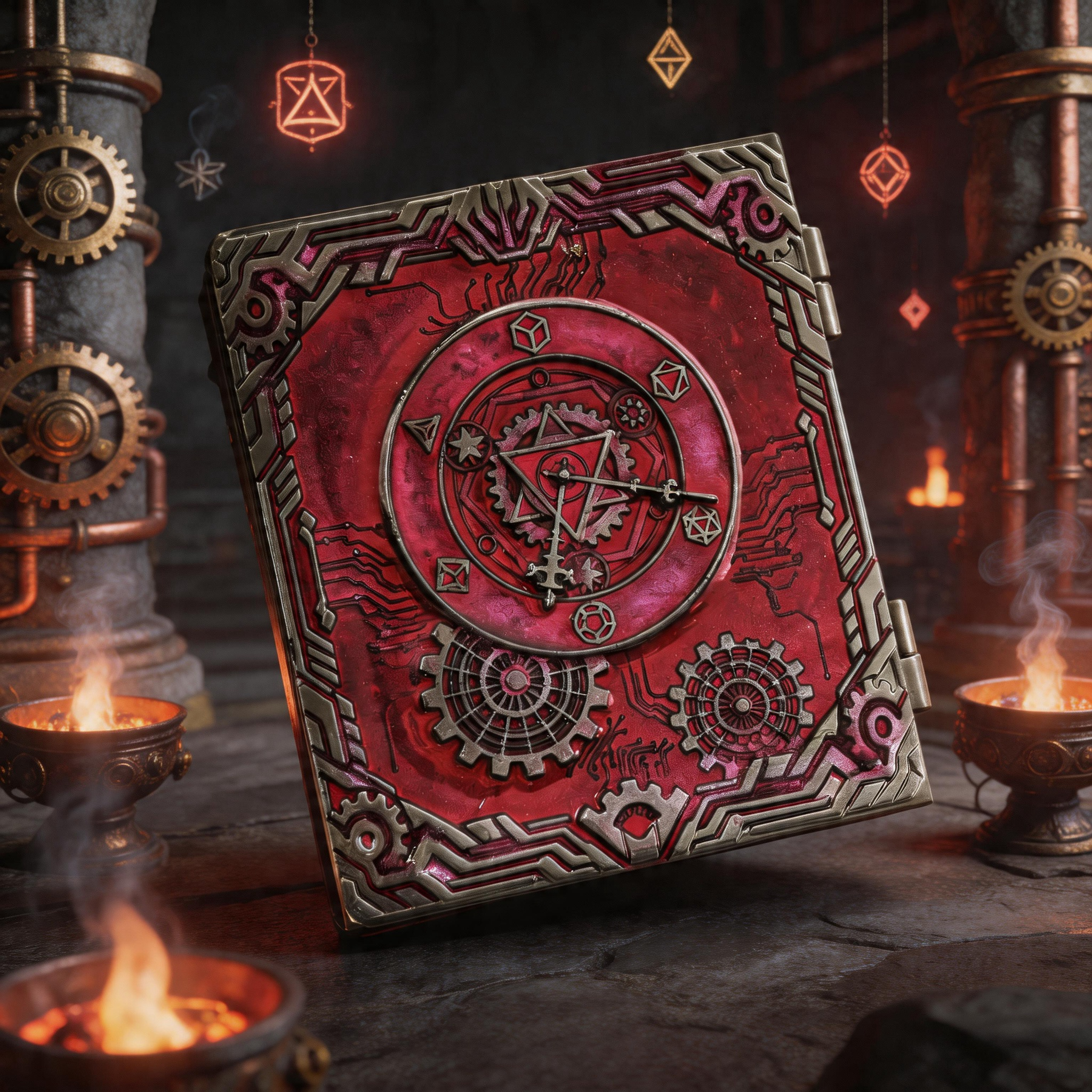 Masters Dice Codex #002 – Grimoire | 7-in-1 Pocket Spinner DND Dice Set