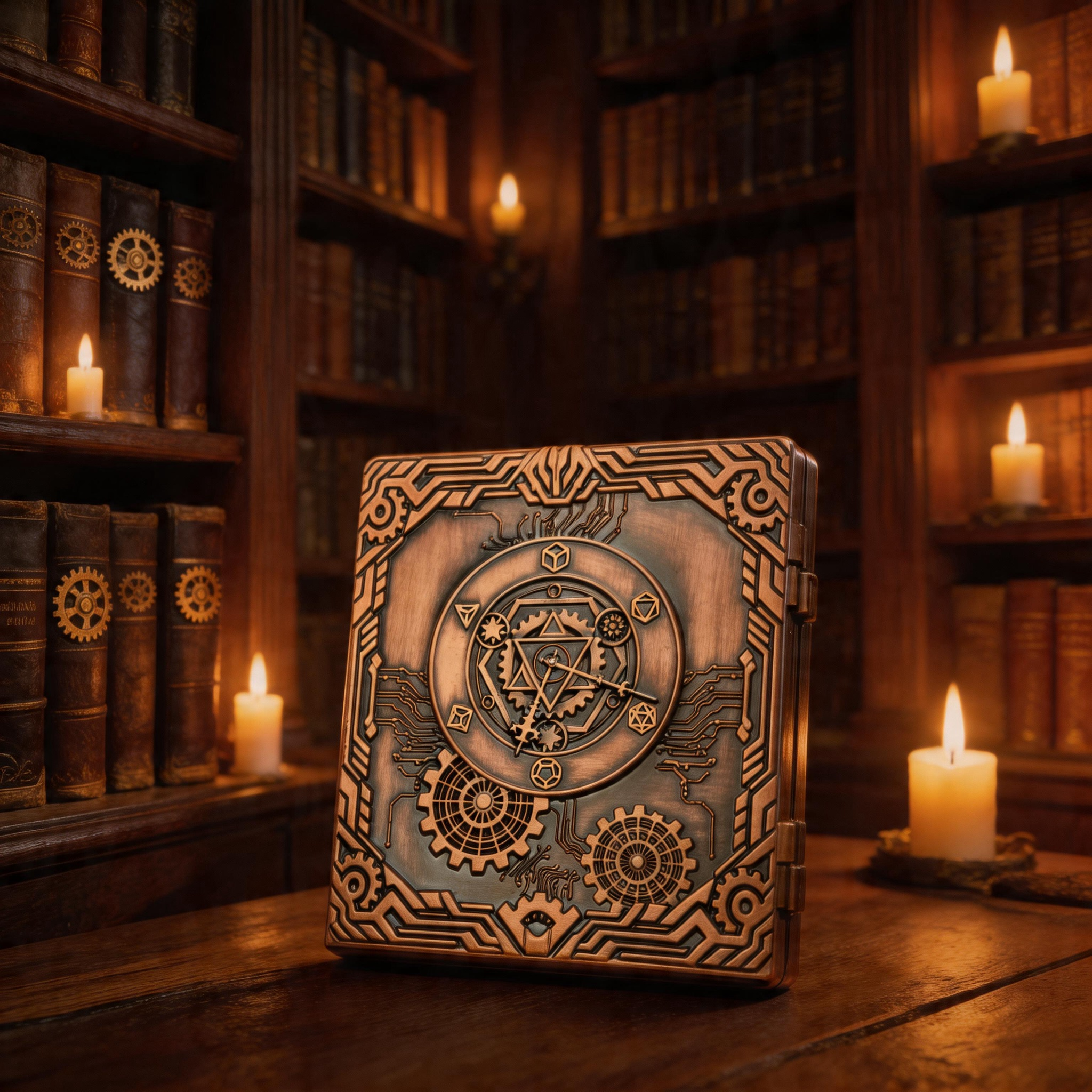 Masters Dice Codex #002 – Grimoire | 7-in-1 Pocket Spinner DND Dice Set