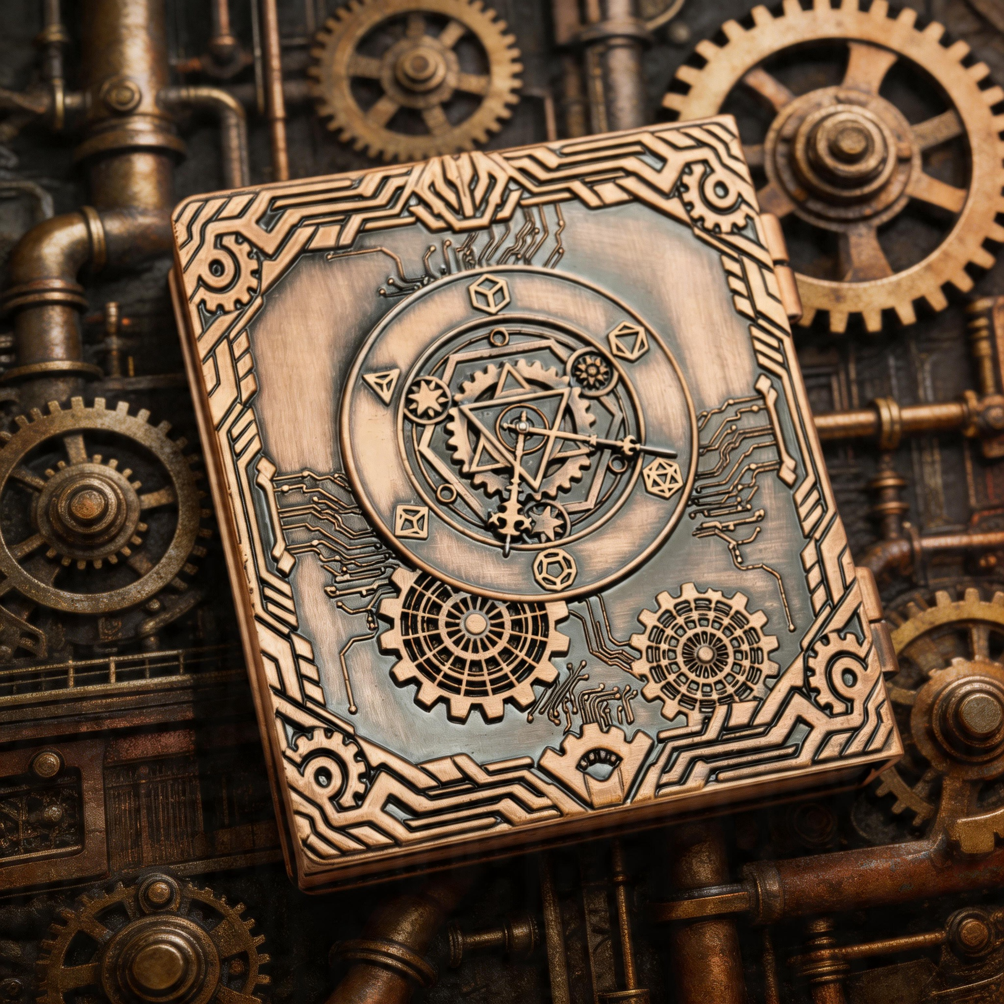 Masters Dice Codex #002 – Grimoire | 7-in-1 Pocket Spinner DND Dice Set