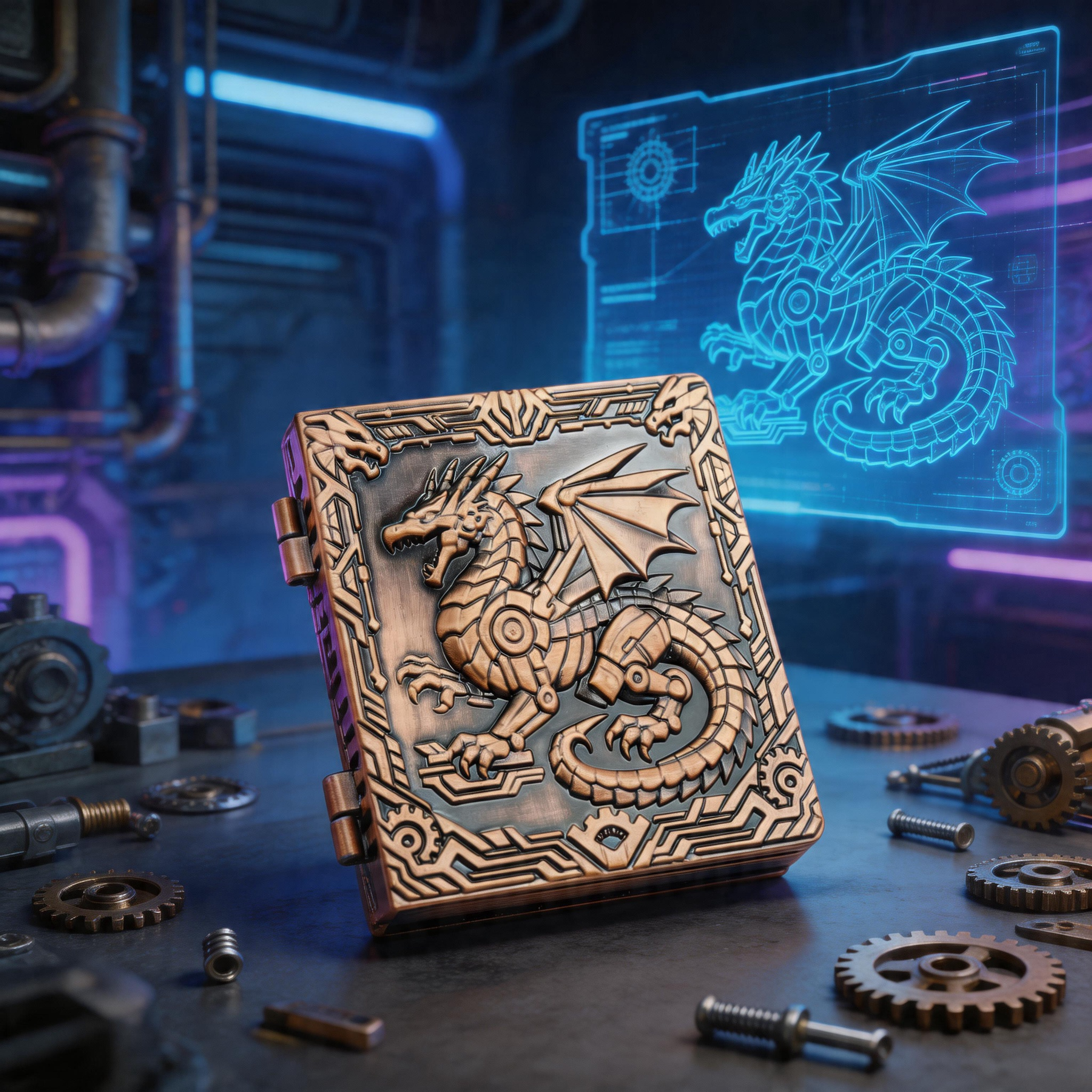 Masters Dice Codex #002 – Grimoire | 7-in-1 Pocket Spinner DND Dice Set