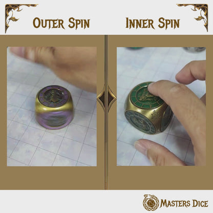 Masters Dice Relic #002 – 7-in-1 The Oracle’s Eye Cube Spinner DND Dice