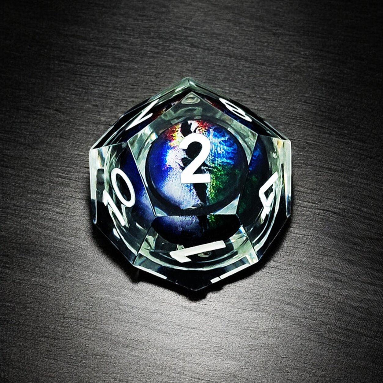 Prismatic Void Dragon Eye Liquid Core Resin Dnd D&d Dice Set - Masters Dice